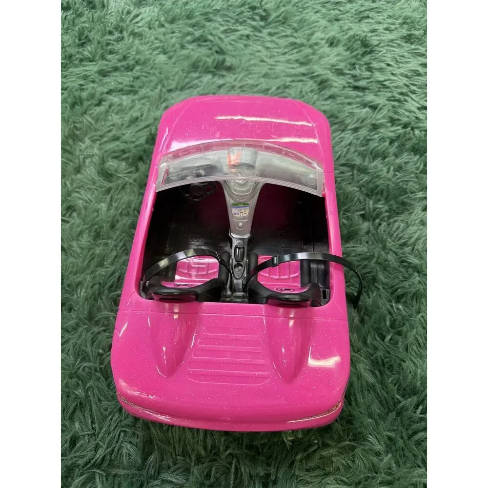 2013 Barbie Extra Glitter Pink Convertible Car Toy Vehicle Mattel BDF38 Doll